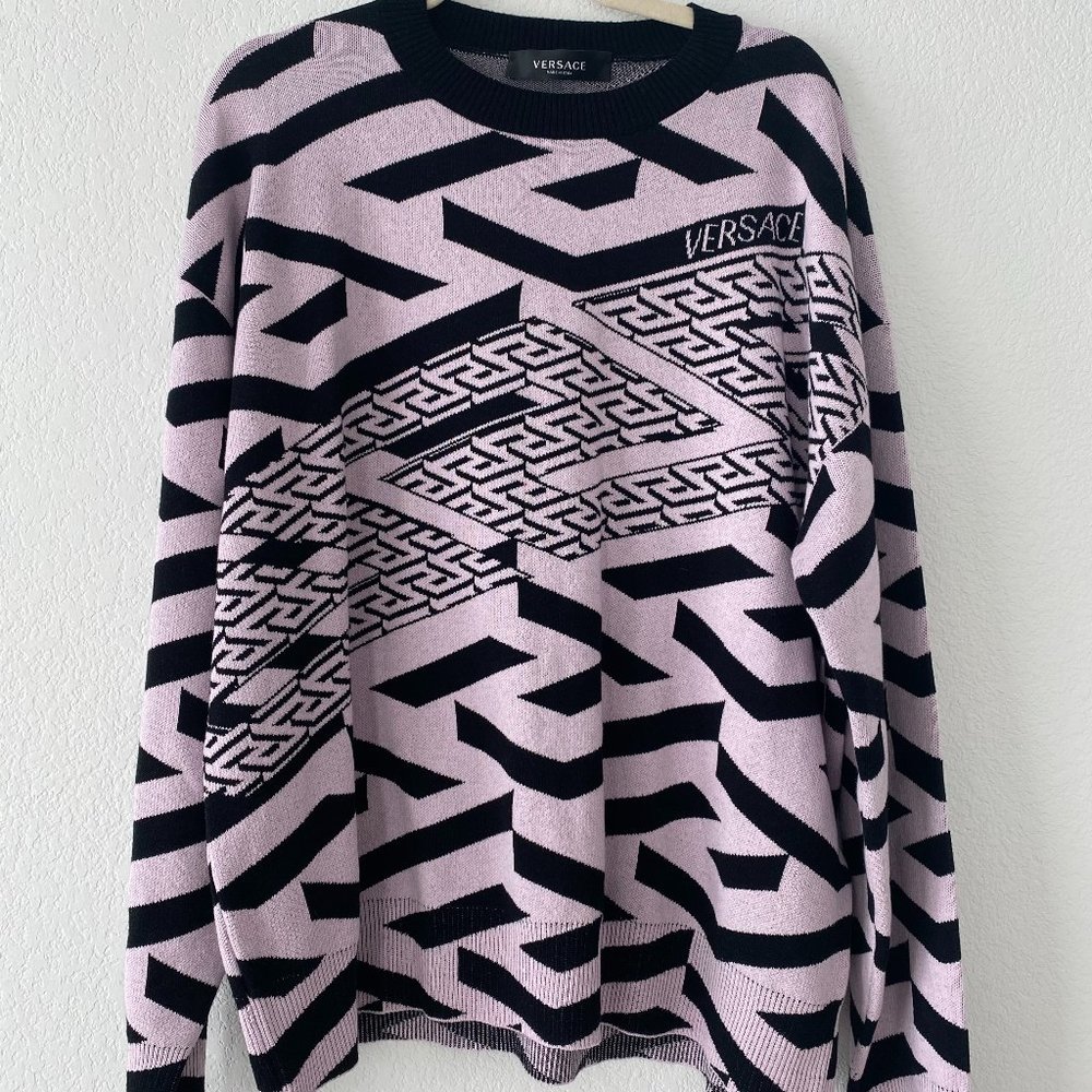 Versace Men's Greca Monogram Sweater - image 1